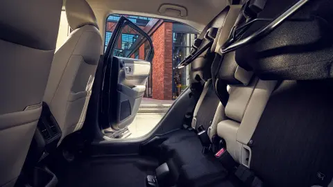 Close up of the back seats inside the HR-V Hybrid.