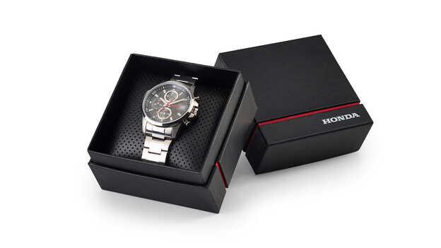 Close up of the Honda Wrist Watch in presentation box
