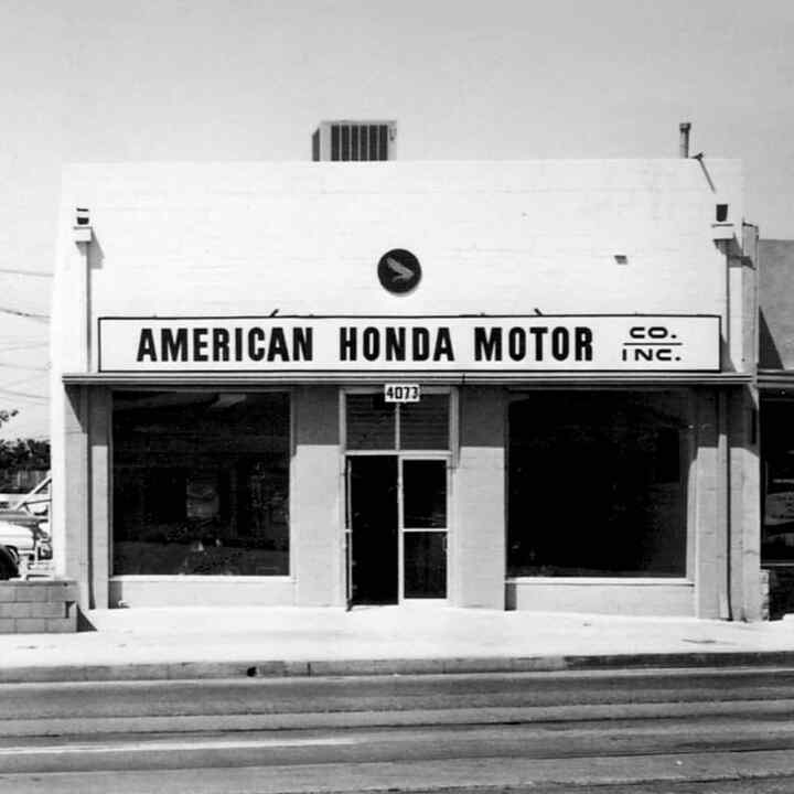 A heritage shot of the The Honda Motor Co. in Los Angeles.