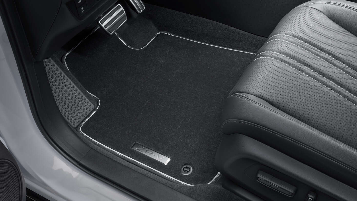 Close up of Premium car mats in car