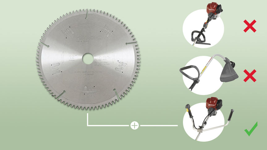 Saw-blade attachment for brushcutters.