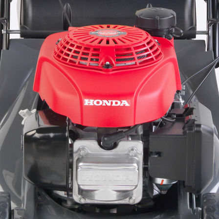 Honda HRX lawnmowers, close up of engine.
