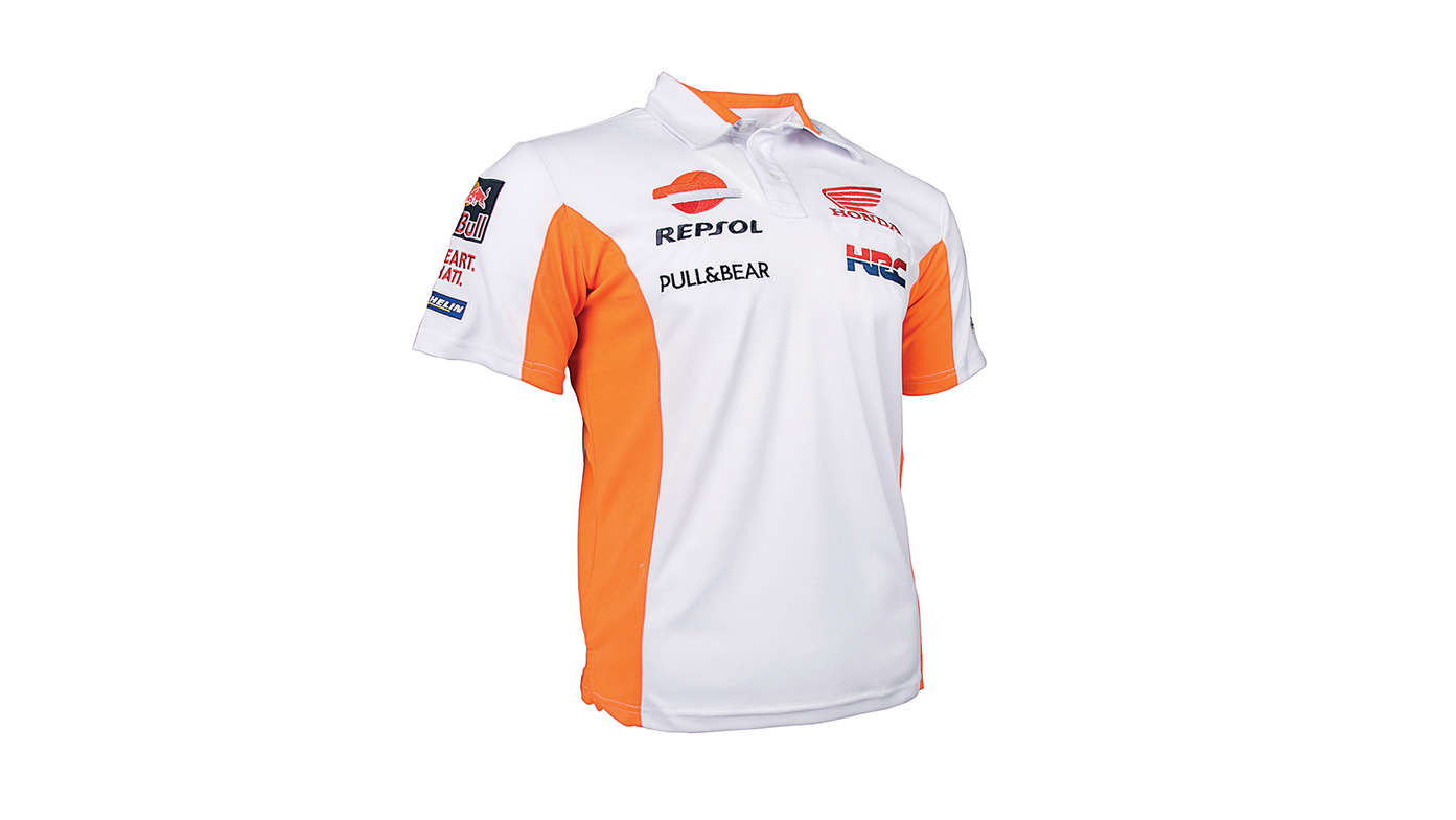 White Honda MotoGP team colours with Repsol logo.
