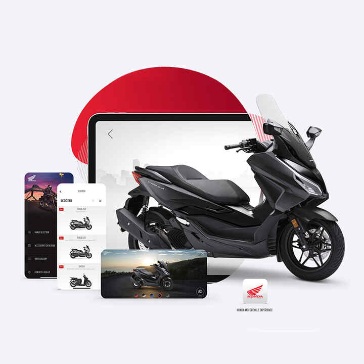 Honda Motorcycles Experience app with Forza 125.