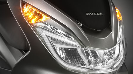 Close up of Honda motorcycle lights.