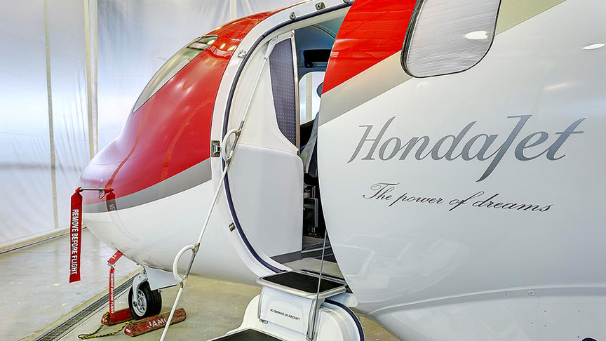 HondaJet logo on plane