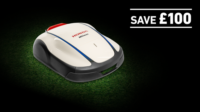 HRM1000 on grass in a dark background with save £100