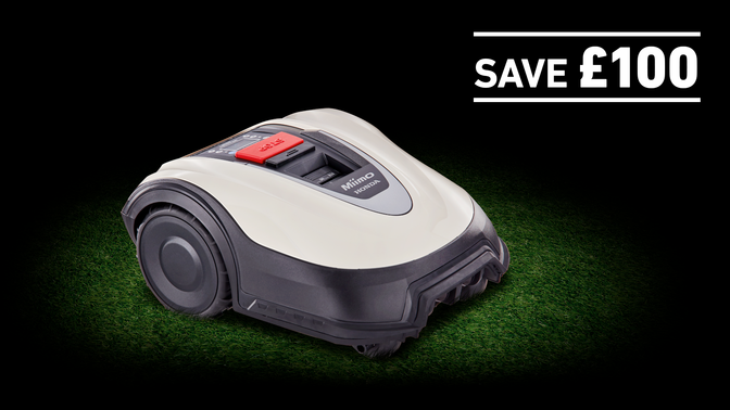 HRM40 on grass in a dark background with save £100