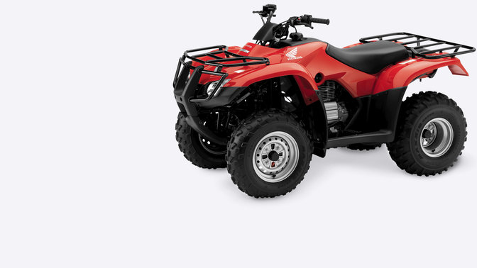 Front three-quarter, left facing Fourtrax 250.