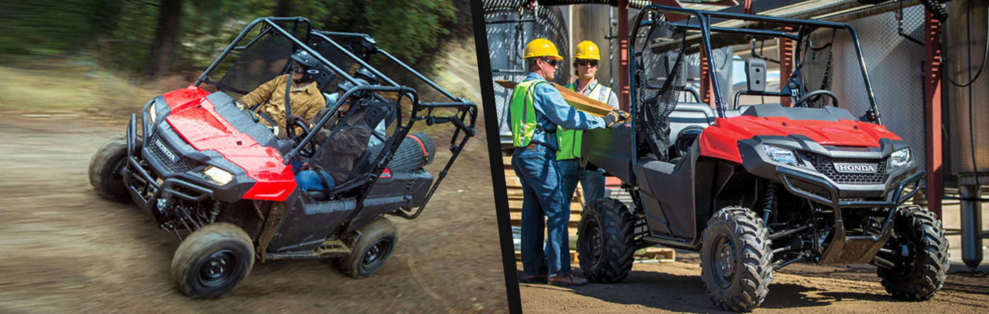 Left: SXS being driven by models. Right: SXS, industrial location.
