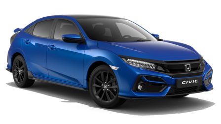 Front facing Honda Civic.