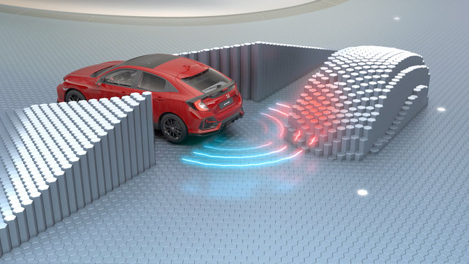 Honda Civic in virtual studio