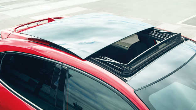 Close up of Panoramic glass roof