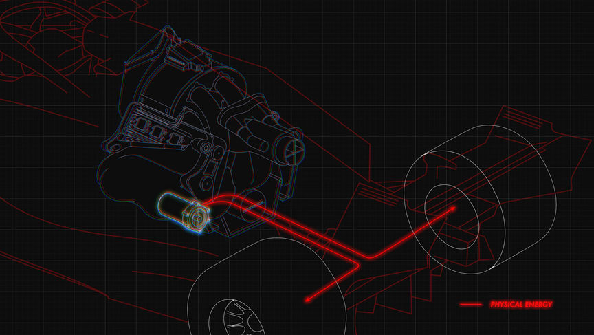 3d CAD of a MGU-K generator