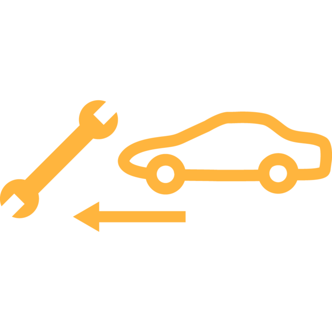 Honda Jazz Service Reminder or Spanner Symbol symbol