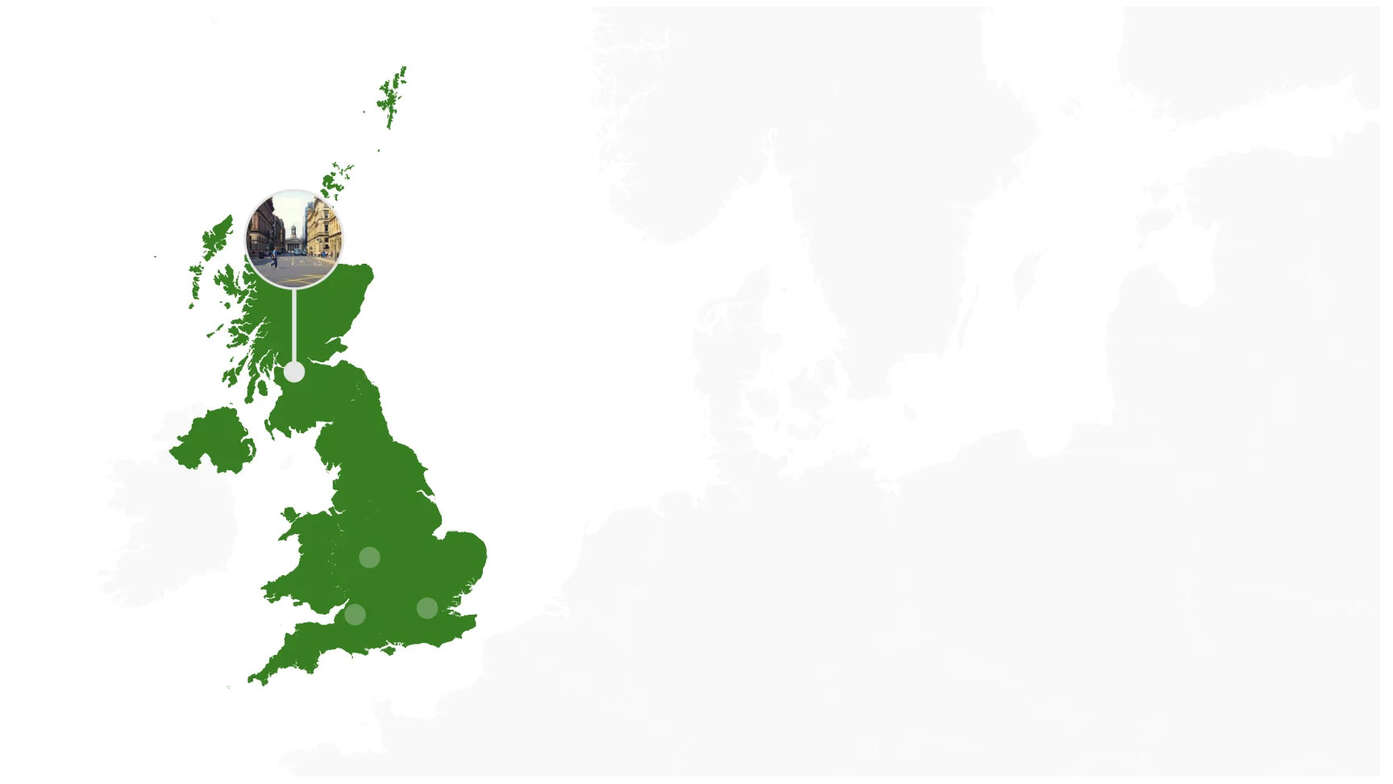 Map of UK - Glasgow low emission zone