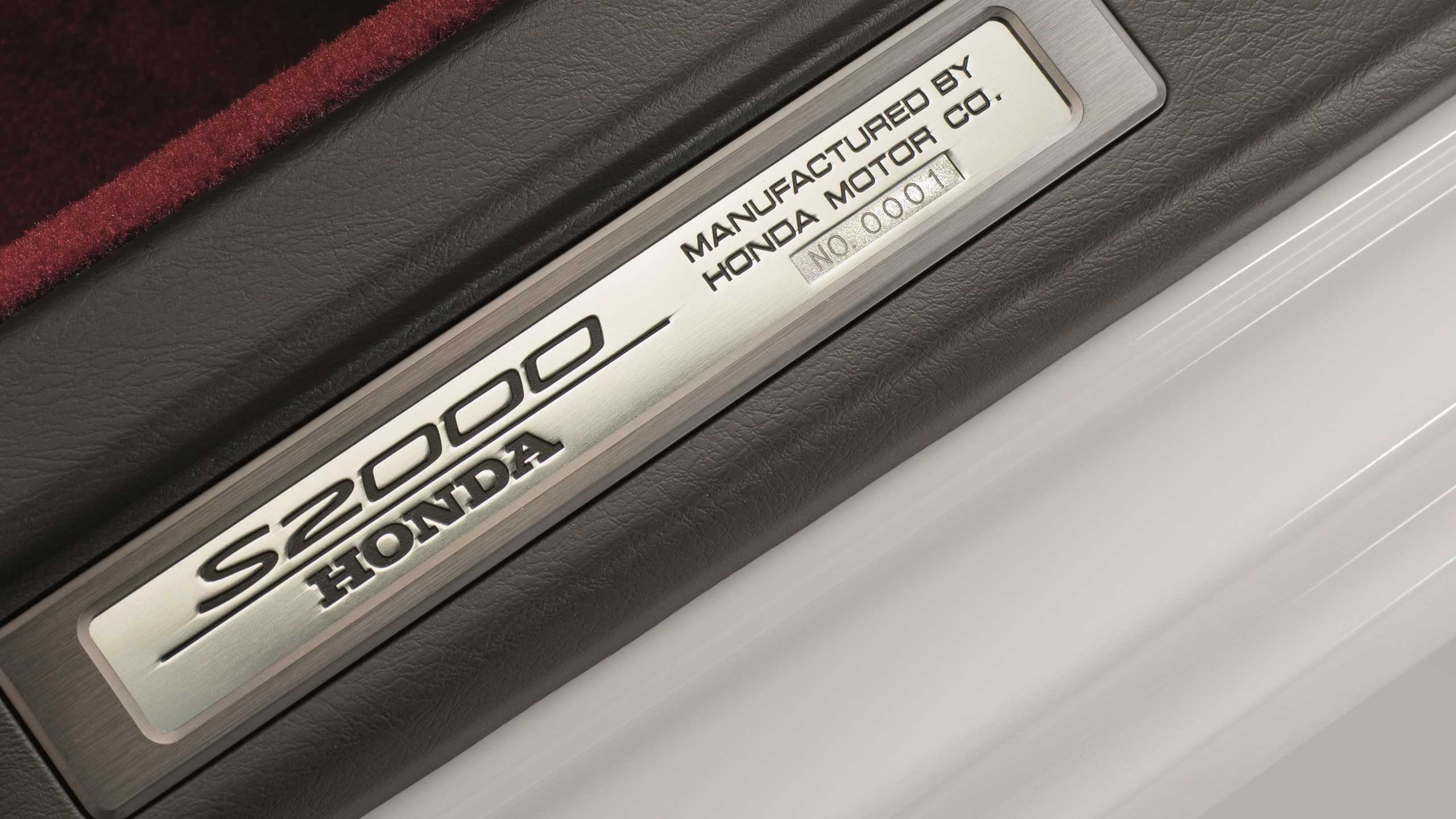 Close up of S2000 internal branding.
