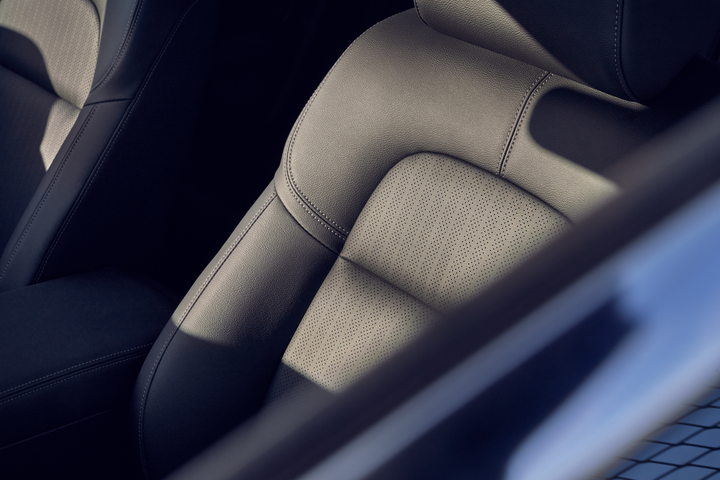 Leather seats of a Honda car
