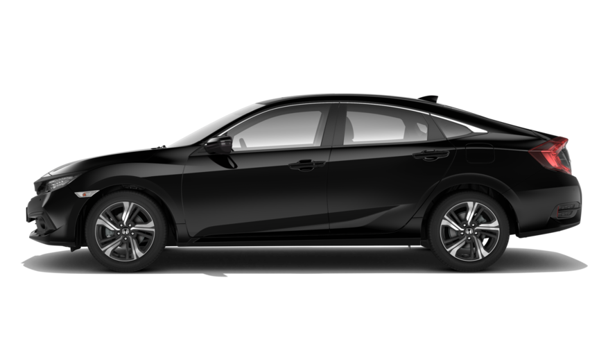 Side facing Civic 4 door.