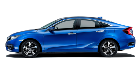 Side facing Honda Civic 4 door.