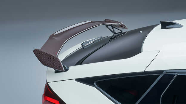Close up of the Carbon Wing Spoiler. 