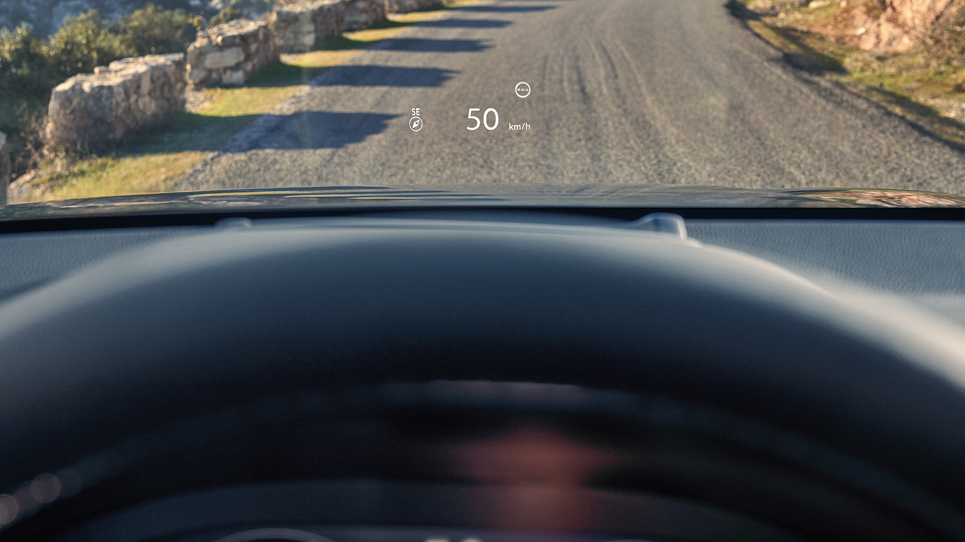 Close up of Honda CR-V Hybrid Head Up Display.