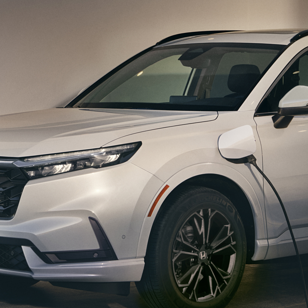 Close up of Honda Power Charger with CR-V Hybrid.