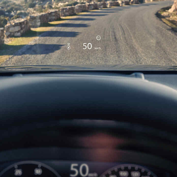 Close up of Honda CR-V Hybrid Head Up Display.