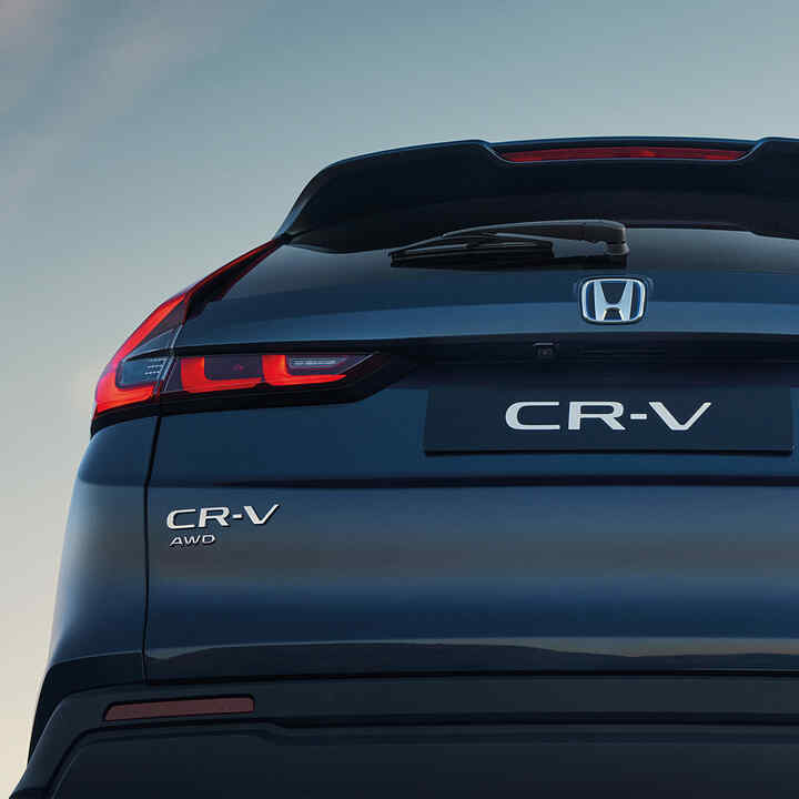 Close up of rear Honda CR-V Hybrid.