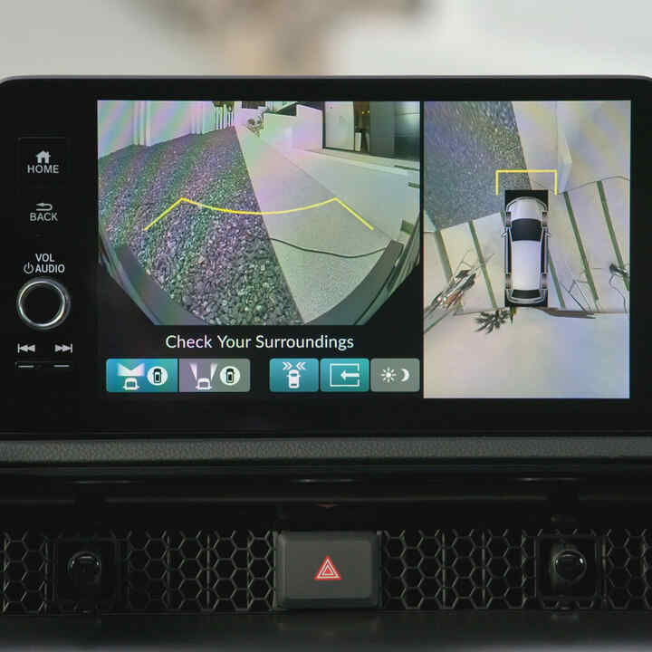 Close up of Honda CR-V Hybrid Multi-view camera system.