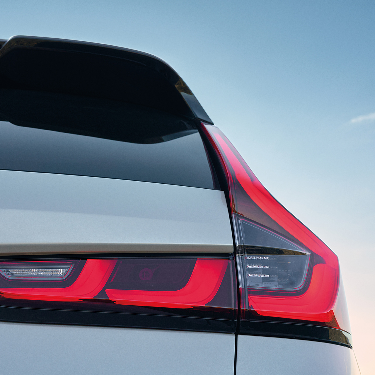 CR-V Hybrid SUV close of up exterior rear lights.