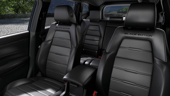 Beautifully-stitched Black Edition leather seats