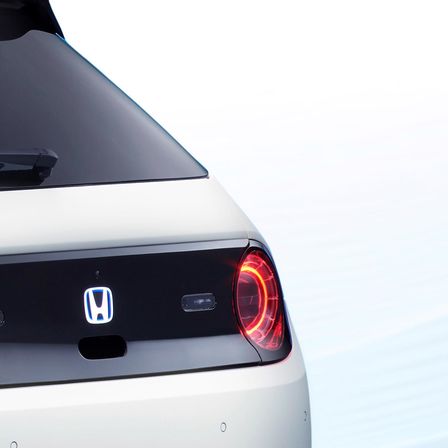 Rear three-quarter facing Honda Urban EV Concept.