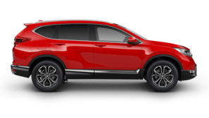 Honda CR-V Hybrid red.