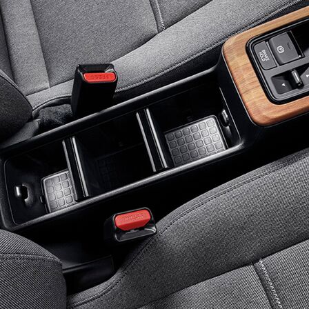 Close up of the center console