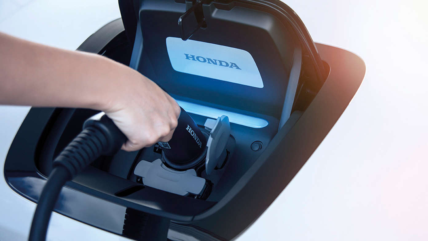 Close up of Honda E Power Charger.