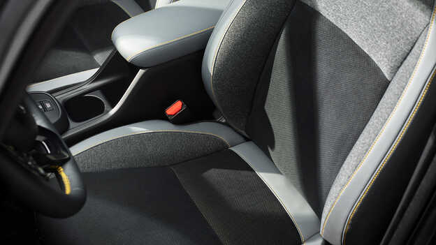 Close up of interior seats