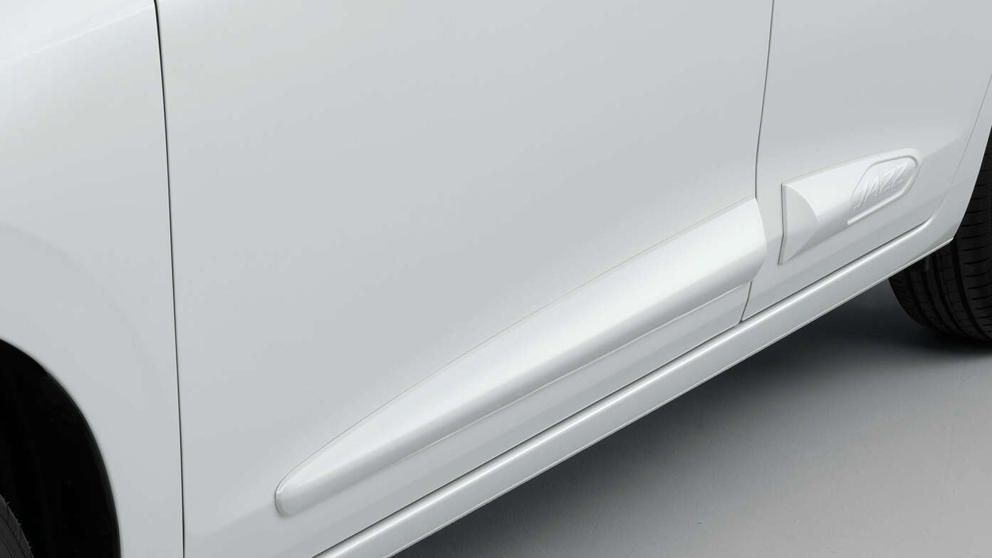 Close up of Honda Jazz Hybrid windshield cover.