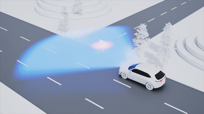 Collision Mitigation Braking System videographic