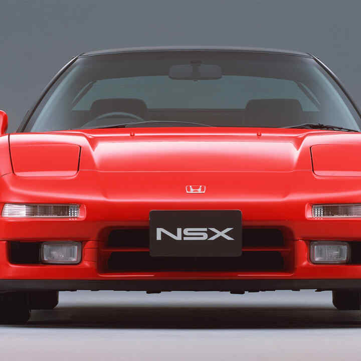 Front facing Honda NSX, studio shot.