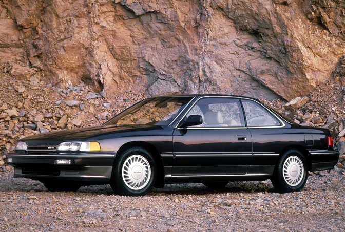 Side facing Honda Acura Legend Coupe.