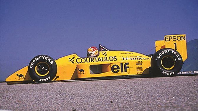 Reigning F1 World Champion Nelson Piquet drove the Honda-engined Lotus 100T during the 1988 season.