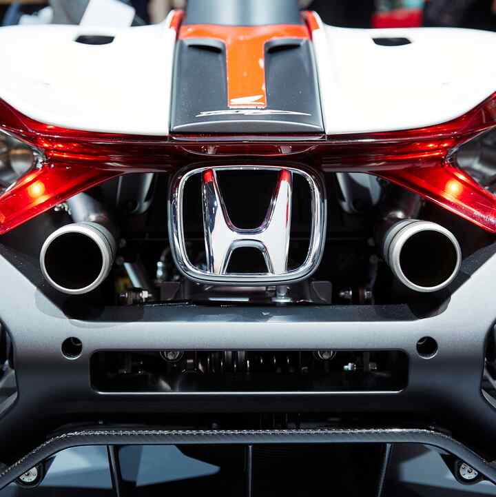 Close up of Honda concept car.