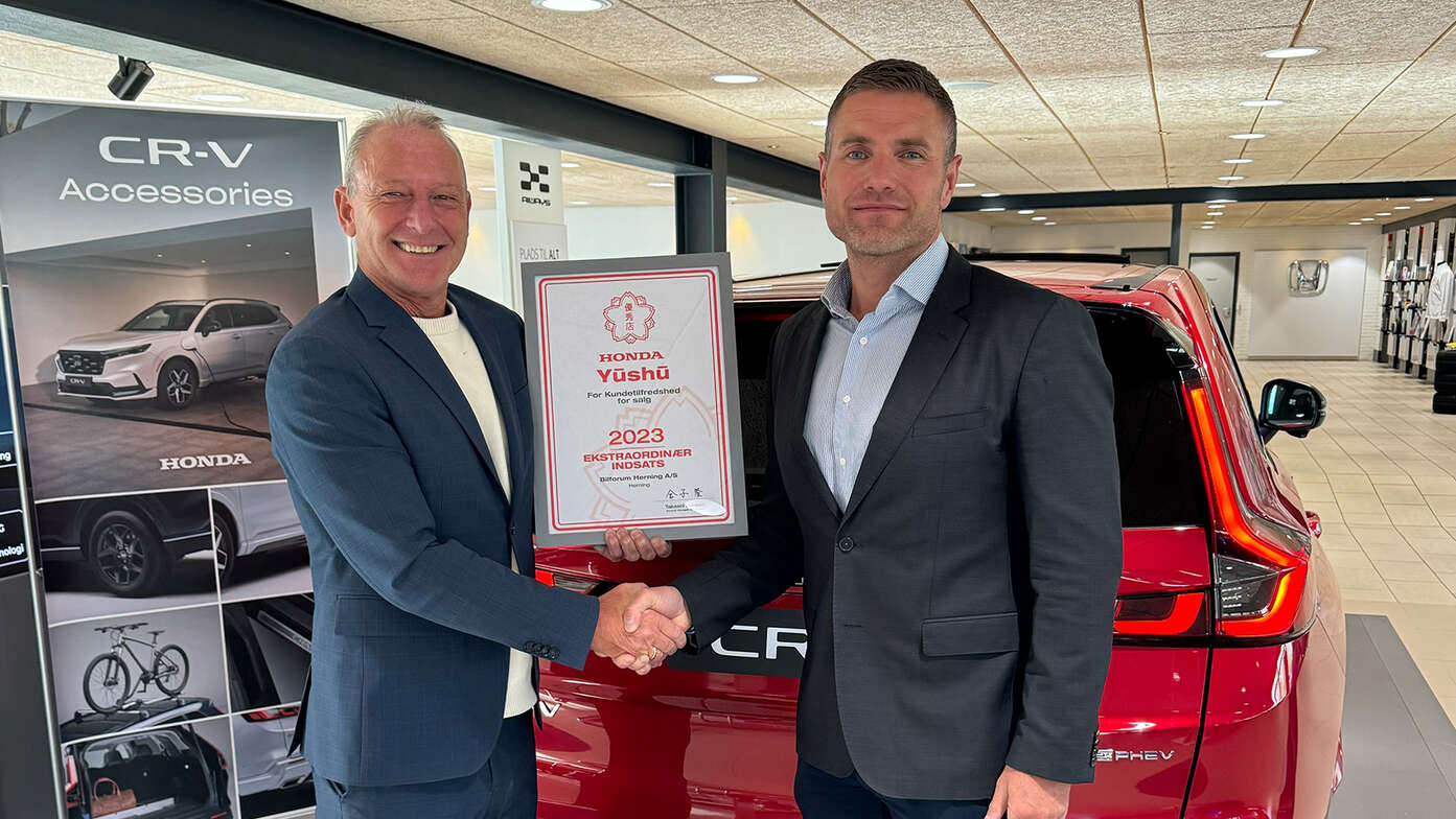 Aftersales awarded to Honda dealer. 