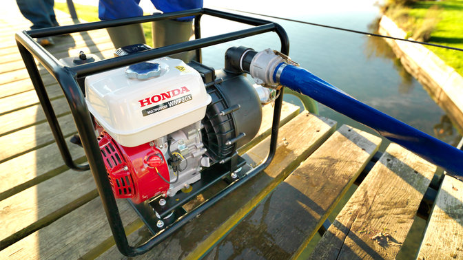 Close up of Honda high flow rate/chemical water pump.