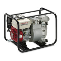 Honda dirty water trash pump with black frame.