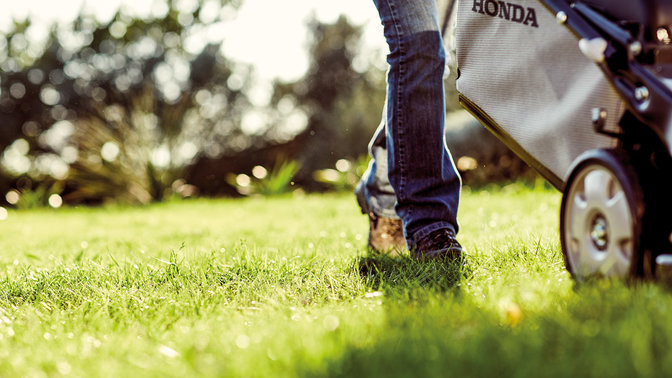 Front view of Honda Lawnmower