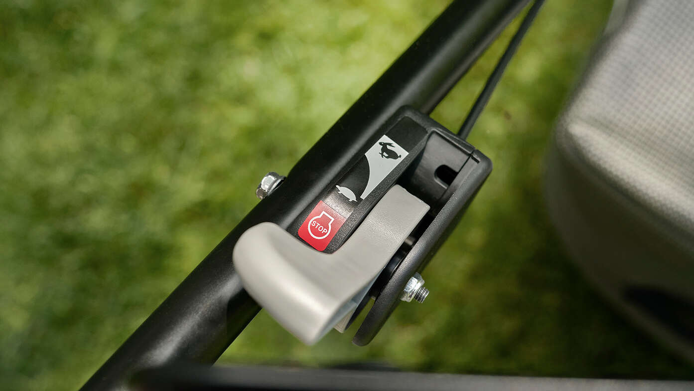 Close up of Honda HRN Hydrostatic drive.