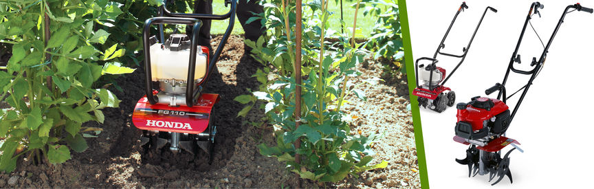 photos of micro honda fg110 tiller for small garden plots