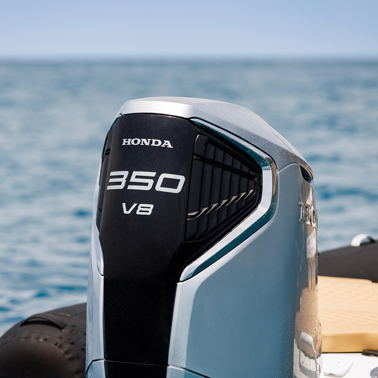 Close up of BF350 on the boat in sea location.
